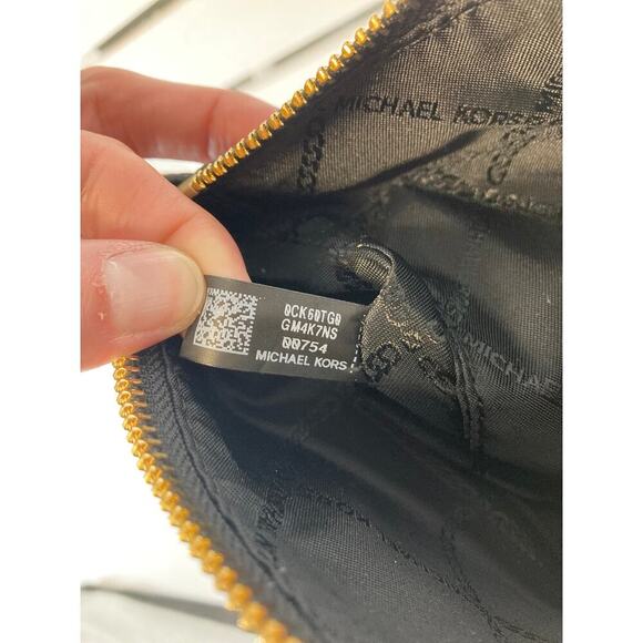 MICHAEL KORS, MEDIUM BLACK NYLON ANIMAL PRINT CROSSBODY BAG - Picture 11 of 12